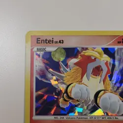 Entei 4/132 Secret Wonders Holo Rare Pokemon TCG Card 2007 English - Image 2