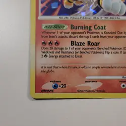 Entei 4/132 Secret Wonders Holo Rare Pokemon TCG Card 2007 English - Image 5