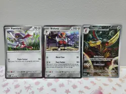 Pokemon TCG - Kingambit SVP130+Bisharp+Pawnard - Black Star Promo - NM/M - Image 1