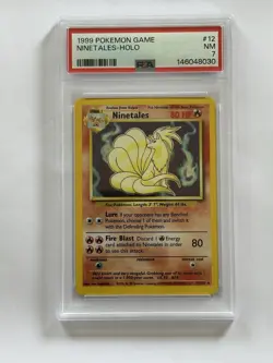 1999 Pokemon Game Ninetales-Holo 12/102 PSA 7 New Grade - Image 1