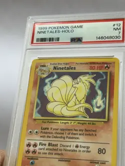 1999 Pokemon Game Ninetales-Holo 12/102 PSA 7 New Grade - Image 2