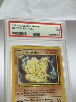 1999 Pokemon Game Ninetales-Holo 12/102 PSA 7 New Grade - Image 3