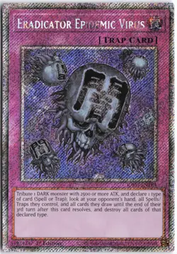 Yugioh - Eradicator Epidemic Virus (Platinum Secret Rare) RA03-EN183 1st Edition - Image 1