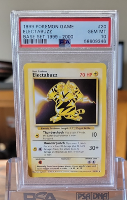 Pokemon Card Electabuzz 20/102 PSA 10 Base Set Wizards Vintage 1999 GEM MINT - Image 3