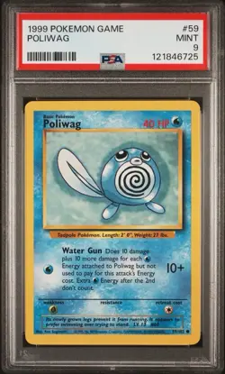 1999 Pokemon Game #59 Poliwag PSA 9 Card MINT! Trusted Seller Free Ship Base Set - Image 1