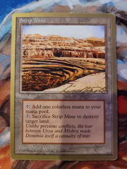4 x Magic MTG Strip Mine 1996 World Championship Gold Border - Image 2