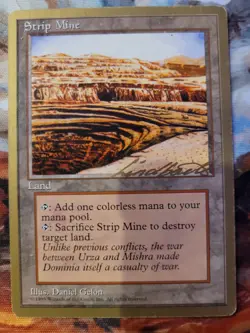 4 x Magic MTG Strip Mine 1996 World Championship Gold Border - Image 3