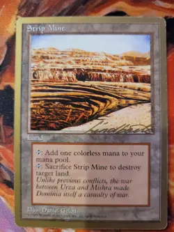 4 x Magic MTG Strip Mine 1996 World Championship Gold Border - Image 4