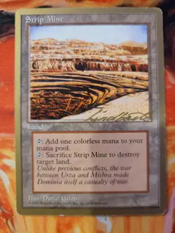 4 x Magic MTG Strip Mine 1996 World Championship Gold Border - Image 5