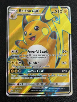 Raichu GX SM90 Sun & Moon Ultra Rare Holo Black Star Promo Pokemon TCG - Mint/NM - Image 1