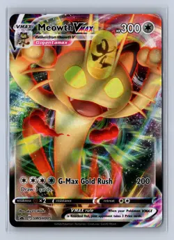2020 Pokemon Sword & Shield Black Star Promo Meowth VMAX #SWSH005 - Image 1