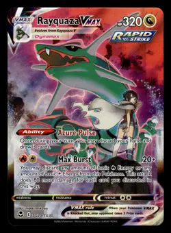 Rayquaza VMAX TG20/TG30 Ultra Rare Silver Tempest Pokemon Card - Image 1