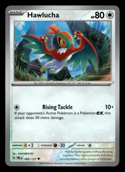 Hawlucha 089/131 Masterball Reverse Prismatic Evolutions Pokemon NM - Image 1