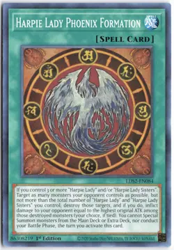 Yugioh - Harpie Lady Phoenix Formation LDS2-EN084 1st Edition - Legendary Duelis - Image 1