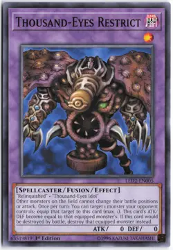 Yugioh - Thousand-Eyes Restrict LED2-EN005 1st Edition - Legendary Duelists: Anc - Image 1