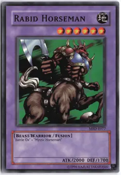 Yugioh - Rabid Horseman MRD-077 Unlimited - Metal Raiders - Image 1
