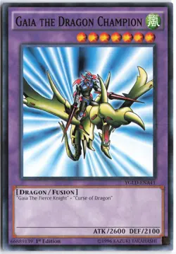Yugioh - Gaia the Dragon Champion YGLD-ENA41 1st Edition - King of Games: Yugi's - Image 1