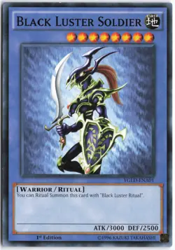 Yugioh - Black Luster Soldier YGLD-ENA01 1st Edition - King of Games: Yugi's Leg - Image 1