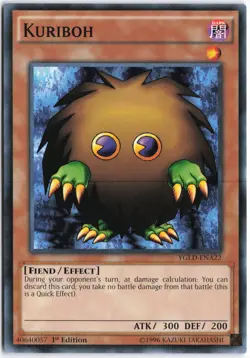 Yugioh - Kuriboh (A) YGLD-ENA22 1st Edition - King of Games: Yugi's Legendary De - Image 1