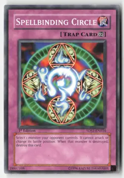 Yugioh - Spellbinding Circle 5DS1-EN034 1st Edition - 5D's 2008 Starter Deck - Image 1
