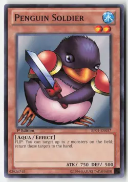 Yugioh - Penguin Soldier BP01-EN057 1st Edition - Battle Pack: Epic Dawn - Image 1