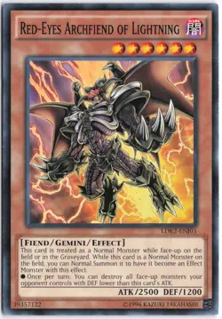 Yugioh - Red-Eyes Archfiend of Lightning LDK2-ENJ03 Unlimited - Legendary Decks - Image 1
