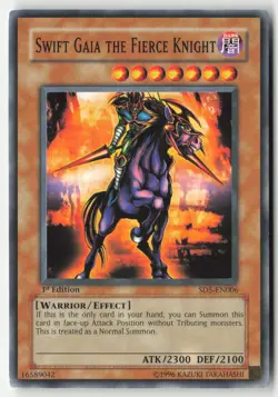 Yugioh - Swift Gaia the Fierce Knight SD5-EN006 1st Edition - Structure Deck: Wa - Image 1
