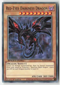 Yugioh - Red-Eyes Darkness Dragon SGX3-ENB01 1st Edition - Speed Duel GX: Duelis - Image 1