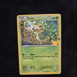 HOLO Snivy Pokemon Card 25th Anniversary McDonalds 2021 5/25 NEAR MINT - Image 1