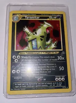 Tyranitar Neo Discovery Holo Card 12/75 Pokemon Card. Great Condition - Image 2
