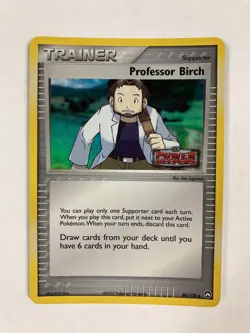 Pokemon TCG Professor Birch 80/108 holo stamped trainer card EX Power Keepers - Image 1