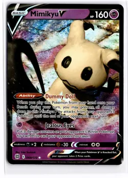 2022 TCG Pokemon #68 Mimikyu V 068/172 Holo Brilliant Stars - Image 1