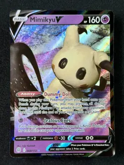 2022 TCG Pokemon #68 Mimikyu V 068/172 Holo Brilliant Stars - Image 2