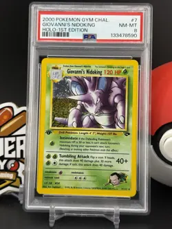 Giovanni's Nidoking 1st Edition 7 Holo Pokemon Gym Challenge PSA 8 NM-MT (SS) - Image 1