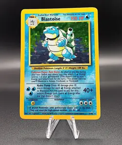 Blastoise 2/102 Holo Rare Base Set Pokemon TCG Card Lightly Played - Image 1