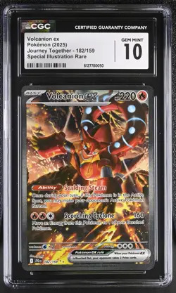 Pokemon Volcanion ex 182/159 Ultra Rare Journey Together - CGC 10 - Image 1