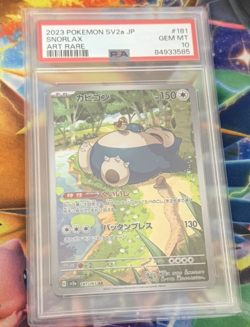 2023 POKEMON JAPANESE SV2A-POKEMON 151 ART RARE #181 SNORLAX PSA 10 - Image 1