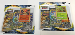 ( 2 ) Pokemon Sun Moon Unbroken Bonds 3 Pack Blister SM10 Sceptile Typhlosion 3 - Image 1