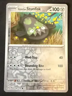 Pokemon Galarian Stunfisk #106/159 English Journey Together Reverse Holo - Image 1