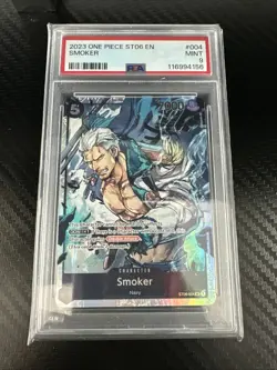 2023 One Piece St06 EN #004 Smoker PSA 09 GEM - Image 1