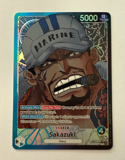 One Piece CCG: Sakazuki - OP05-041 Leader Alt Art - Awakening of the new Era - Image 1