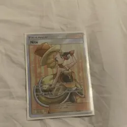 Pokemon Nita Full Art Ultra Rare Trainer SM-Team Up Holo 180/181 Card - Image 1