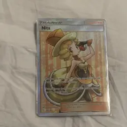 Pokemon Nita Full Art Ultra Rare Trainer SM-Team Up Holo 180/181 Card - Image 2