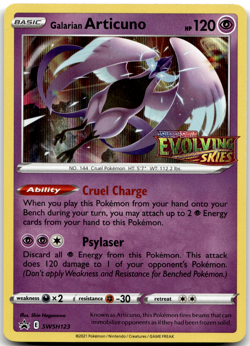 Articuno SWSH123 Evolving Skies Promo Pokemon Card LP - Image 1