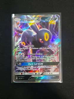 Pokemon TCG Sun & Moon Base Set Umbreon GX Full Art Ultra Rare Card 80/149 - Image 1