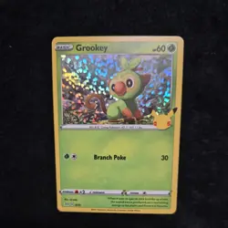 Grookey 8/25 HOLO McDonald’s Pokemon 25th Anniversary CARD NM - Image 1