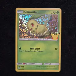 Chikorita 2/25 Holo Rare Pokemon Card McDonalds Collection Happy Meal Clean - Image 1