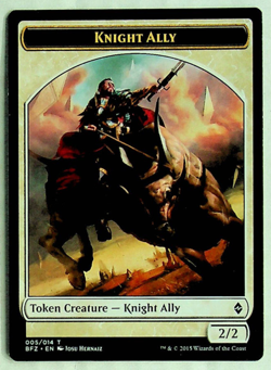 Knight Ally - Token - Battle for Zendikar Ed. - 2015 - Magic the Gathering Card - Image 1