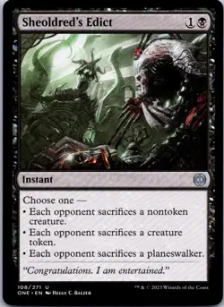 Sheoldred's Edict U Phyrexia: All Will Be One 108 NM - Image 1