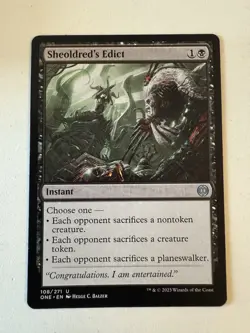 Sheoldred's Edict Phyrexia: All Will Be One Regular X1 NM - Image 1